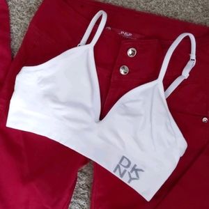 DKNY White Bralette Bra Top . Size S